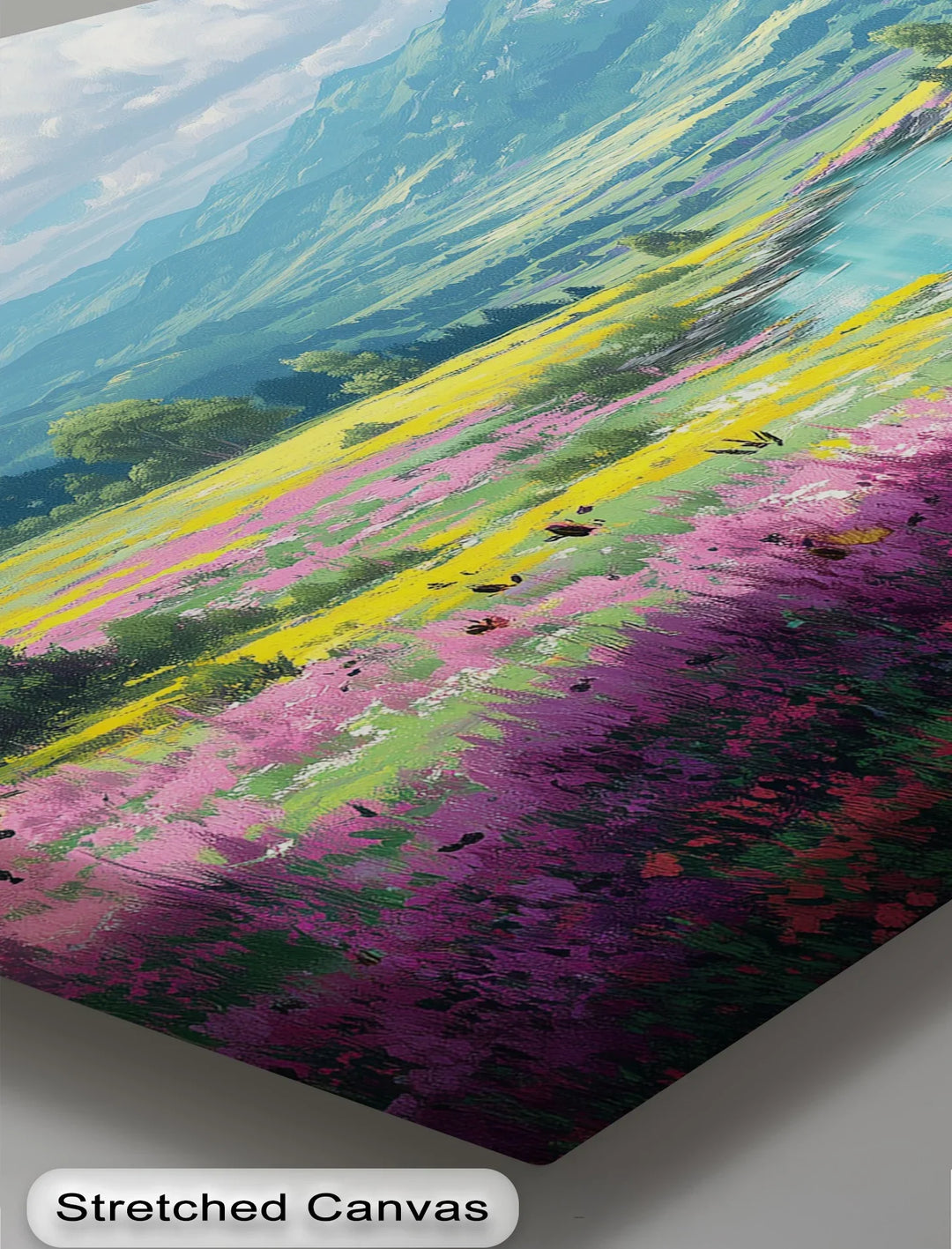 Blossoming Valley – Serene Wildflower Landscape Canvas Print - MyPhotoStation