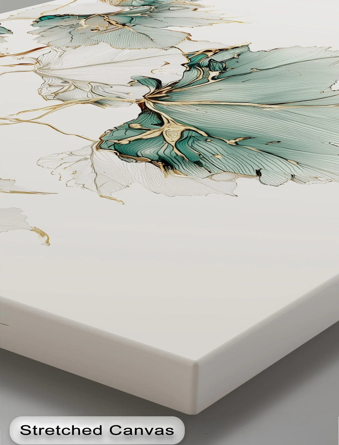 Contemporary leaf design canvas print perfect for chic and sophisticated interiors
