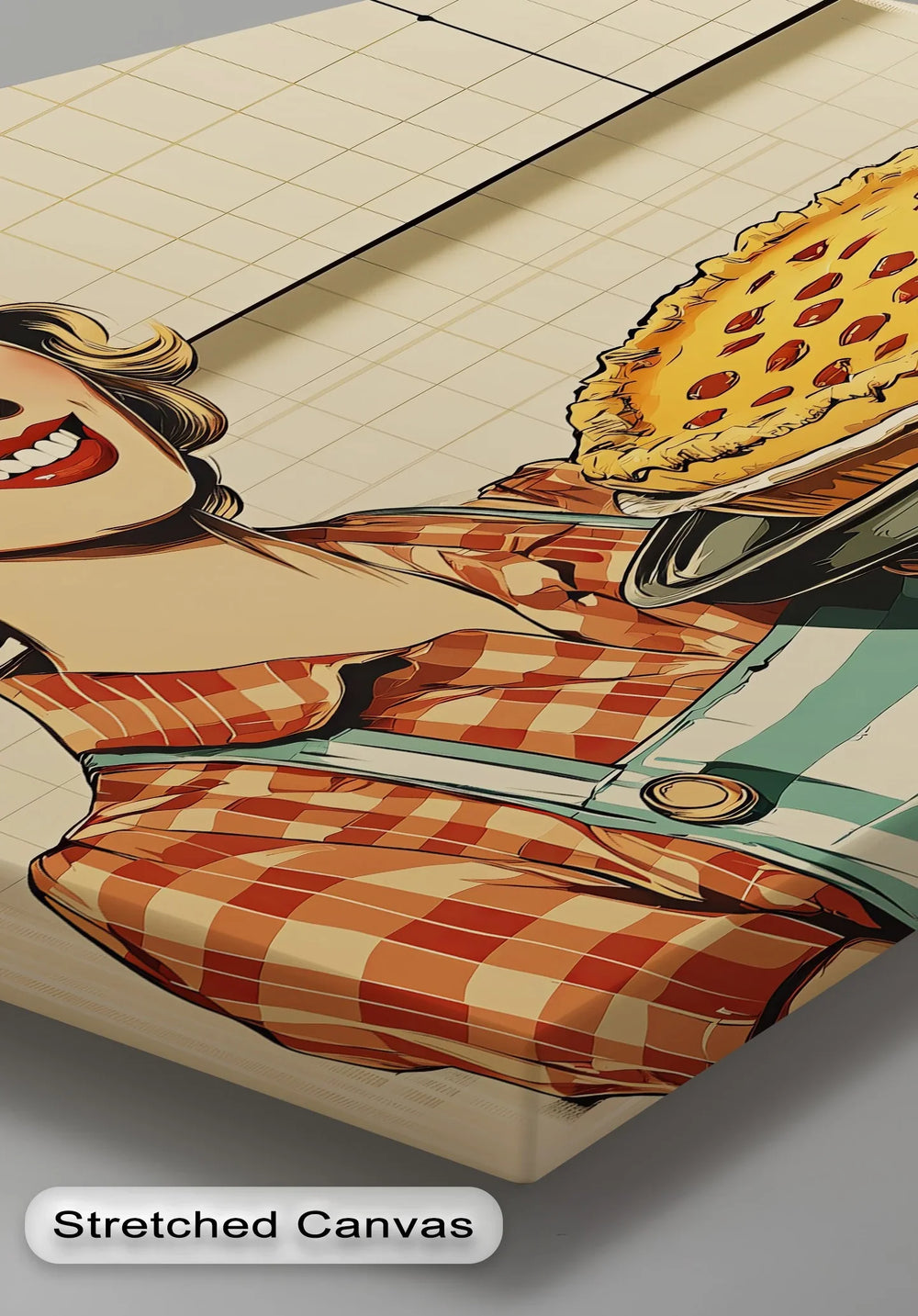 Retro Baker's Delight – Vintage Pie-Making Kitchen Canvas Prints - MyPhotoStation
