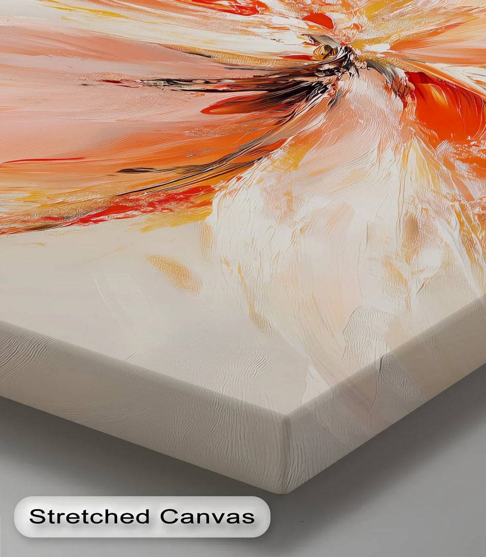 Ignite Grace – textured floral wall art in dynamic brushstrokes.

