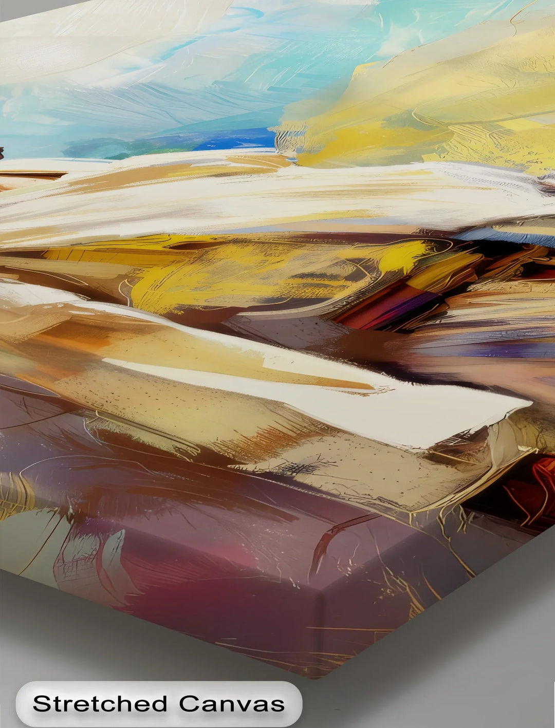 Solitude in Spirit – Abstract Jesus in the Wilderness Canvas Print