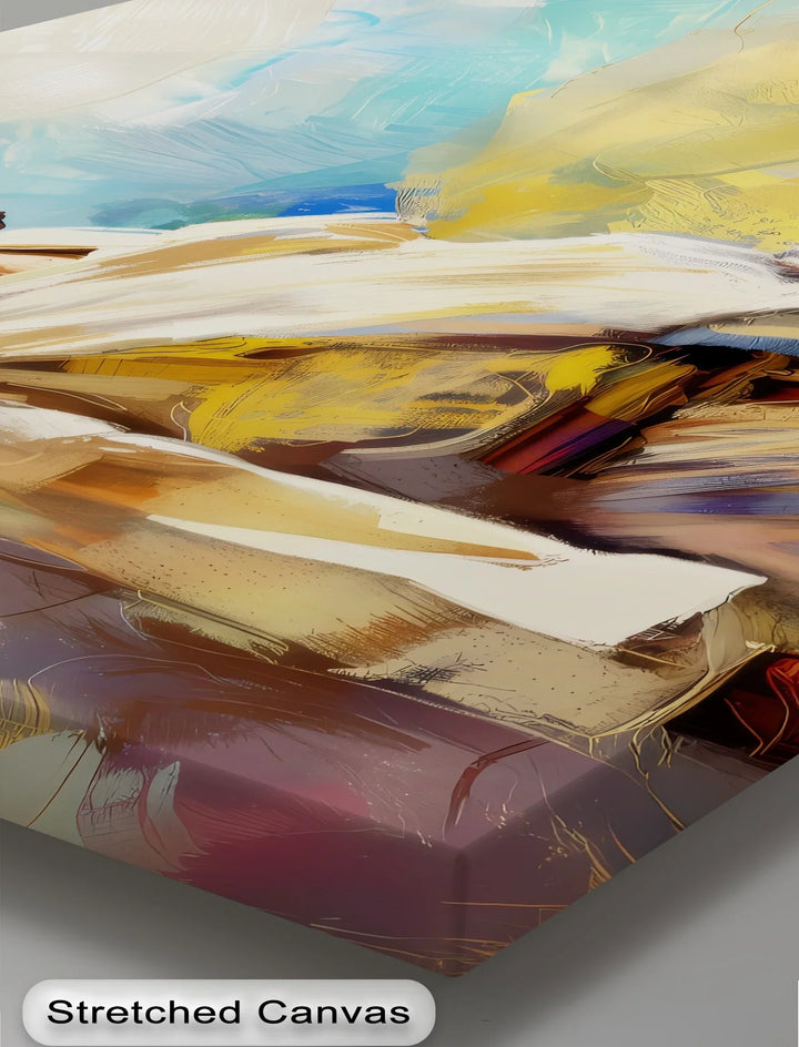 Solitude in Spirit – Abstract Jesus in the Wilderness Canvas Print