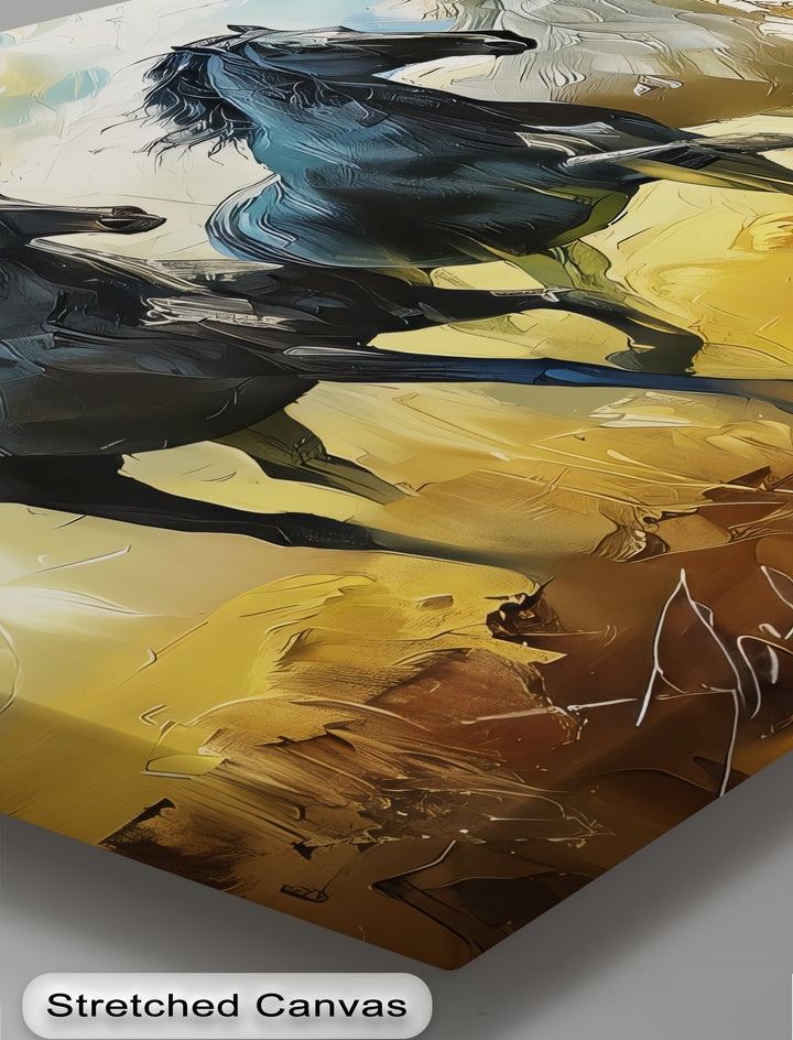 Elemental Gallop – Wild Horses in Motion Canvas Print