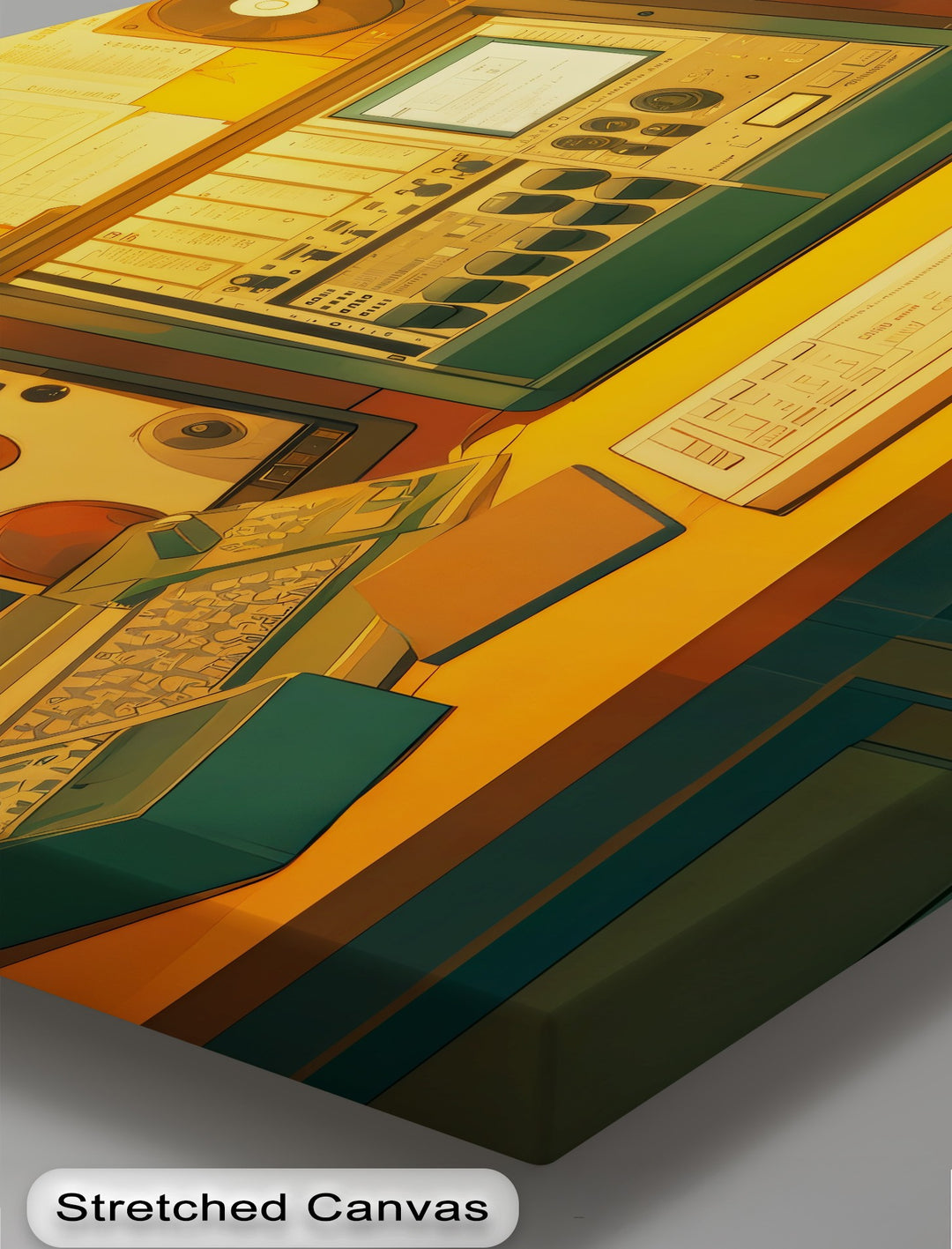 Studio Lab Vibes – Retro Audio Engineering Canvas Print