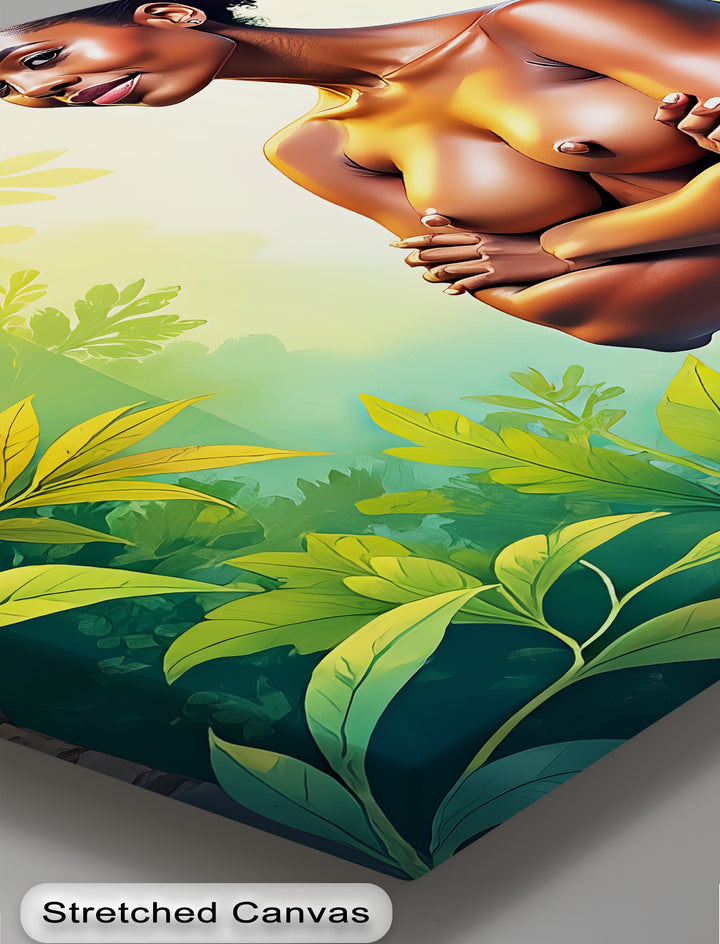 Confident Jungle Nude – Erotic Canvas Wall Art | Large Canvas Art