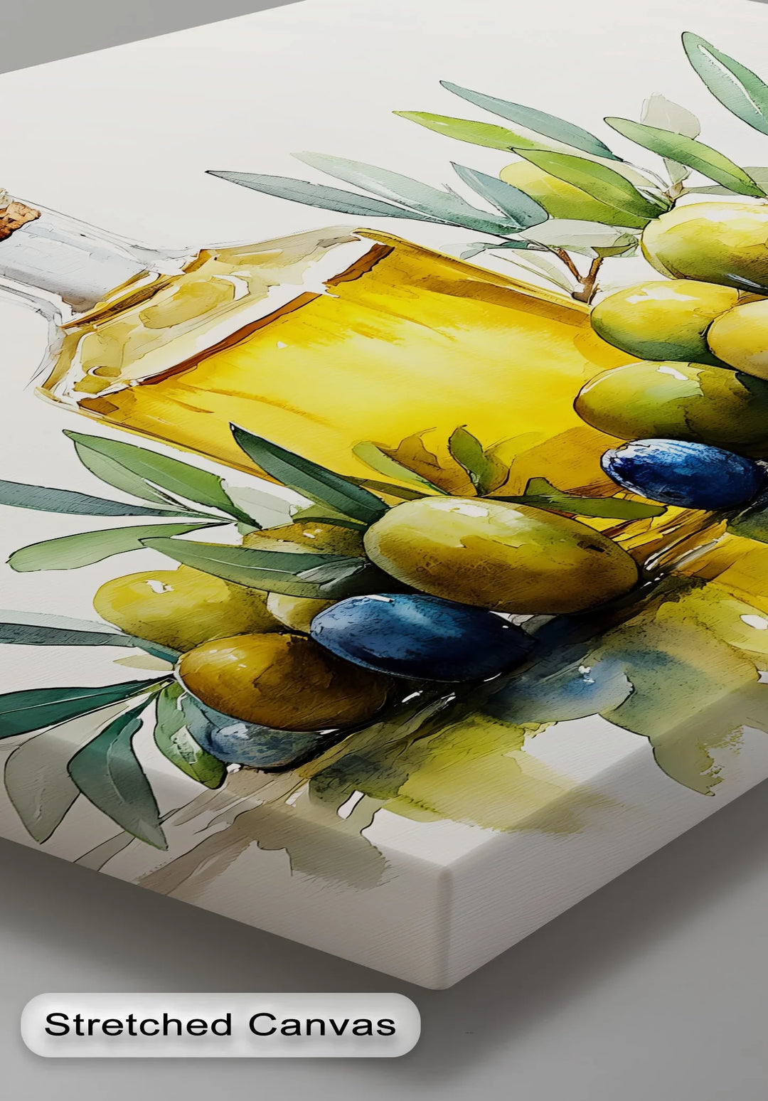 Golden Essence – Olive Oil and Olives Kitchen Canvas Prints - MyPhotoStation
