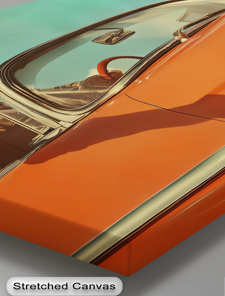 Cruise Control – Retro Convertible Thumbs-Up Canvas Print