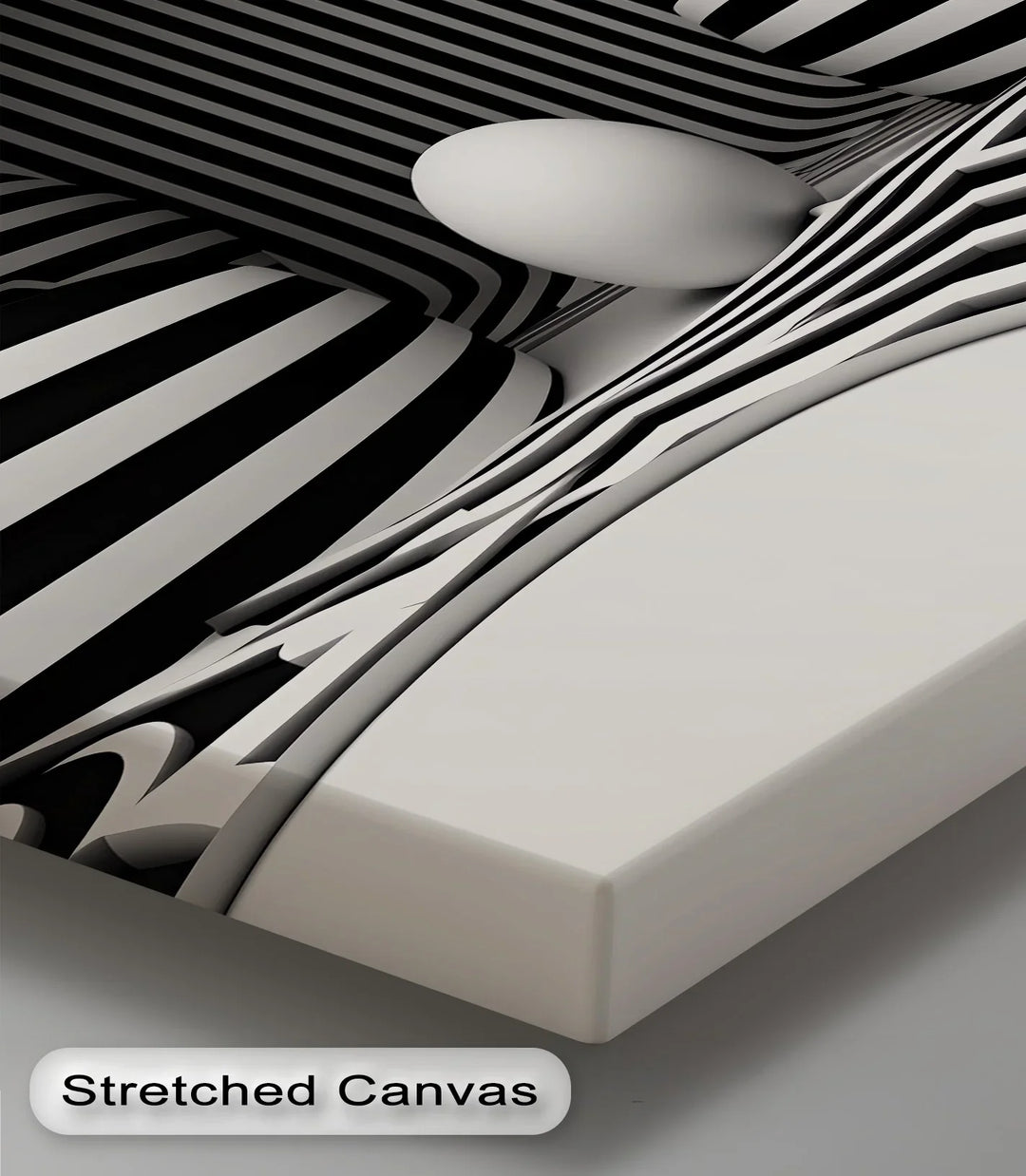 Monochrome Illusion Chamber – Black & White Canvas Print - MyPhotoStation