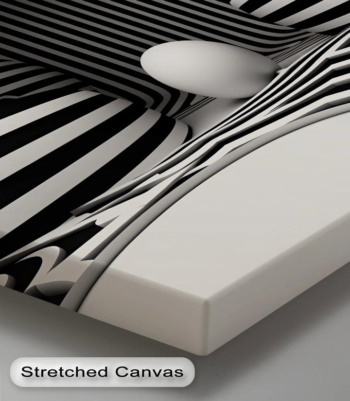 Monochrome Illusion Chamber – Black & White Canvas Print - MyPhotoStation