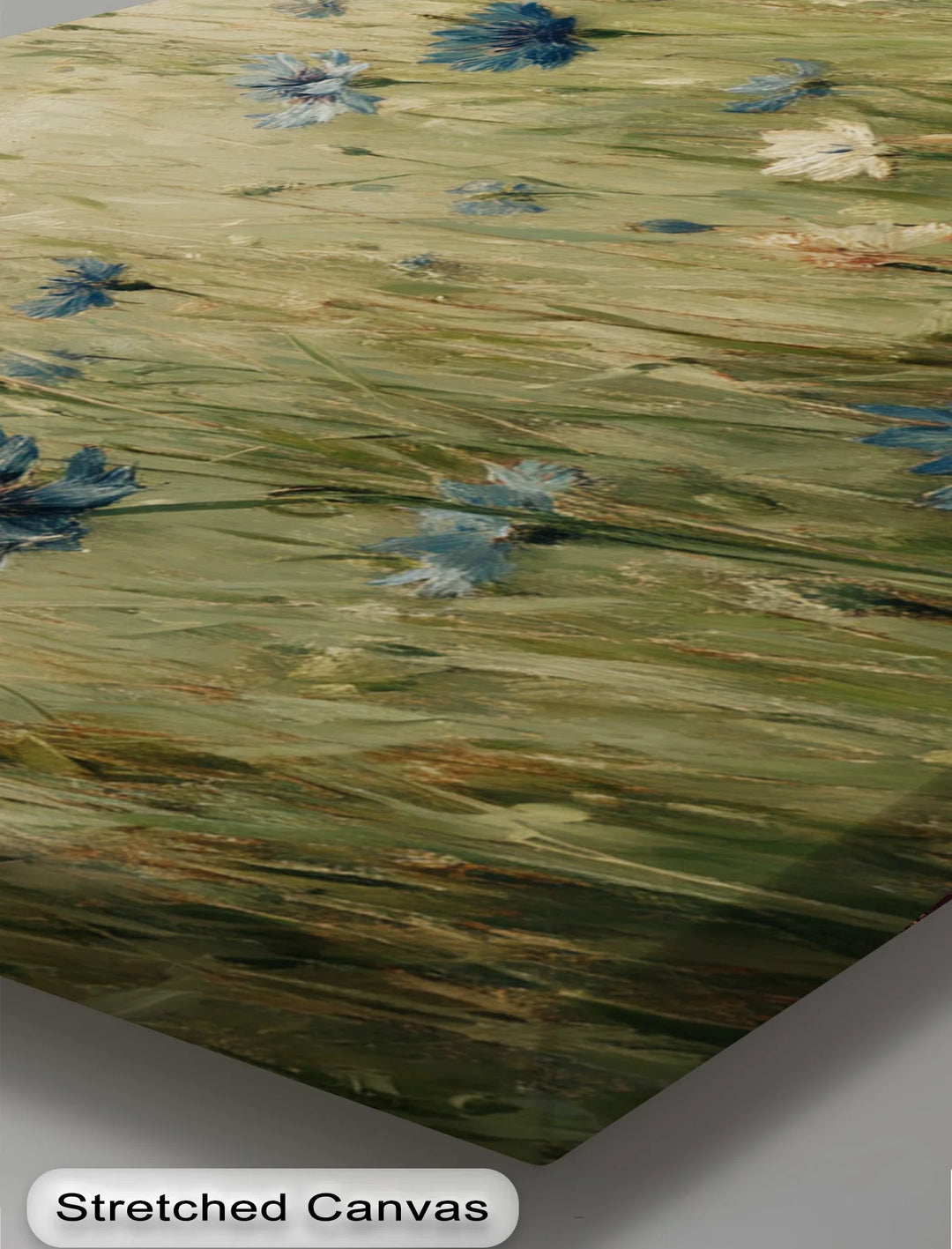 Whispers of Blue – Wildflower Meadow Scene Canvas Print - MyPhotoStation