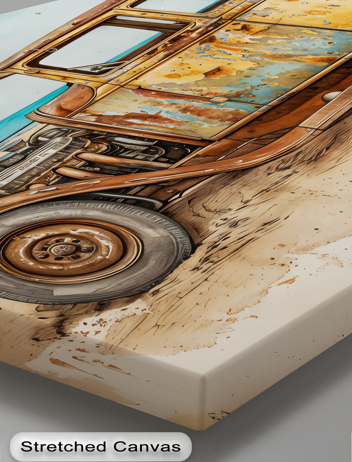 Rust & Resolve – Vintage Car Canvas Print