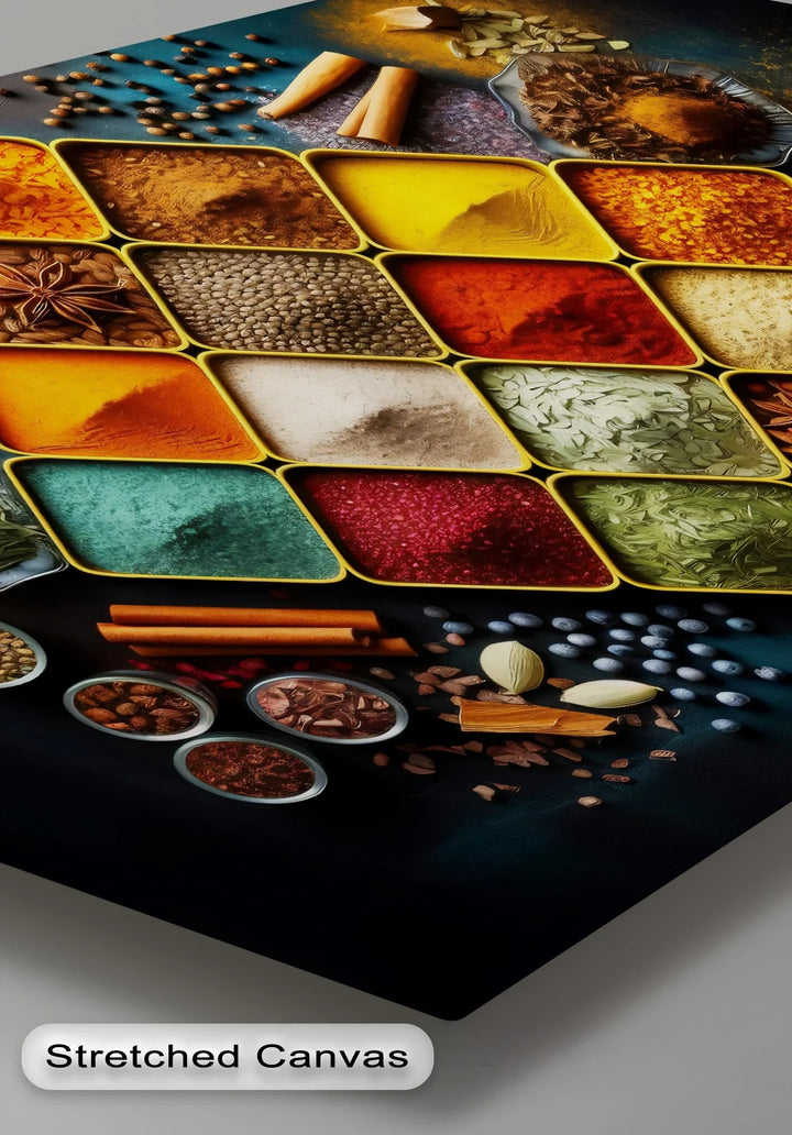 Colorful Spice Grid – Kitchen Canvas Prints - MyPhotoStation