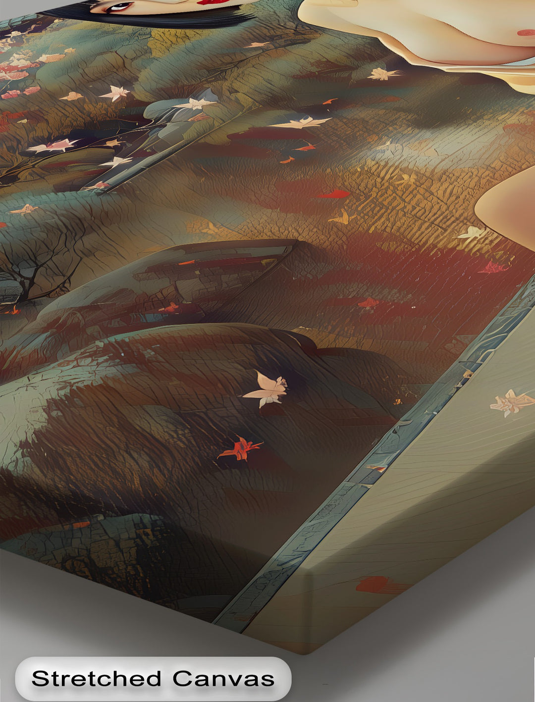 Blossom Reverie – Erotic Nude Canvas Print | Japanese Wall Art