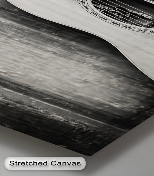 Acoustic Soul – Monochrome Guitar Music Canvas Print - MyPhotoStation