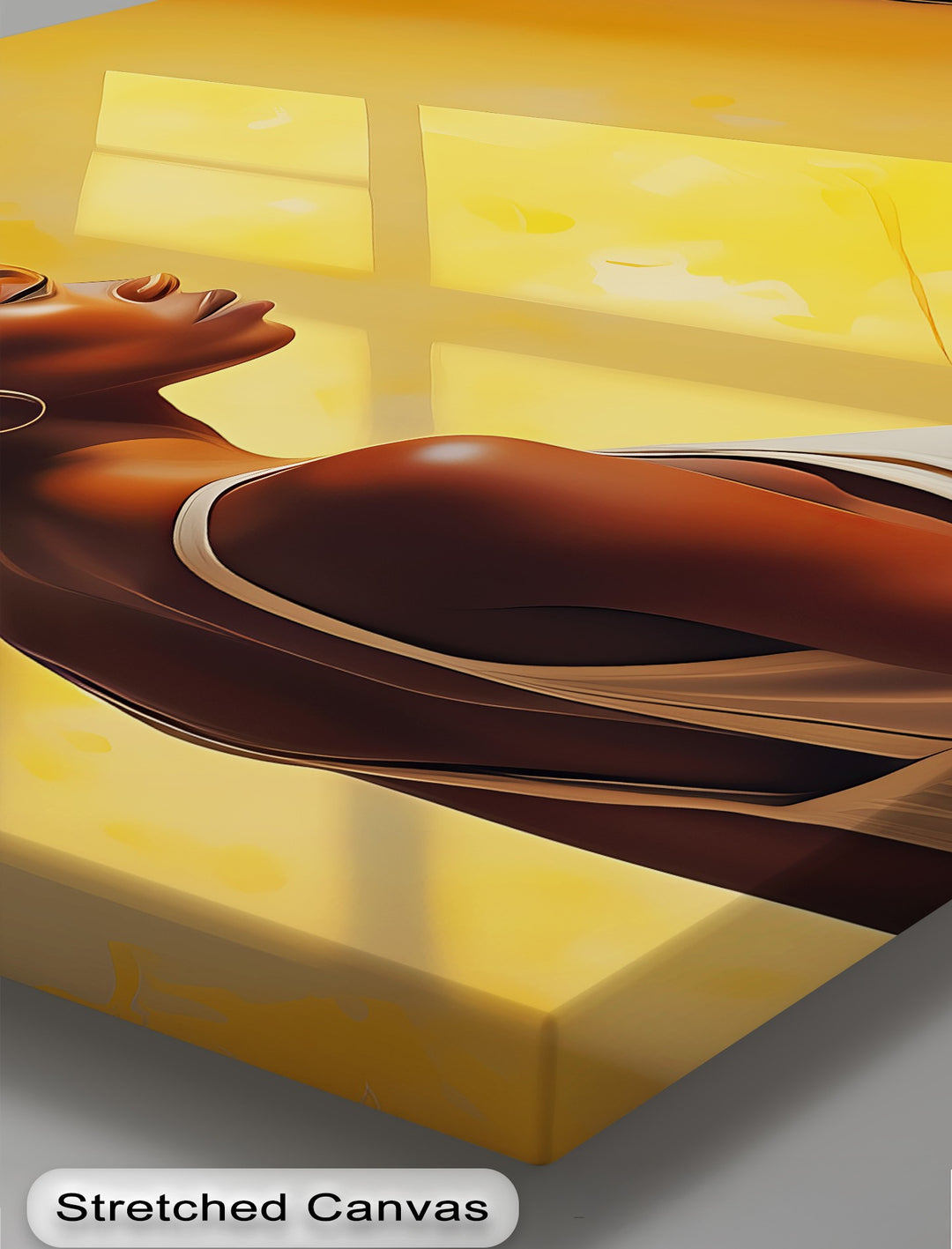Golden Solitude – Erotic Canvas Wall Art | Abstract Art