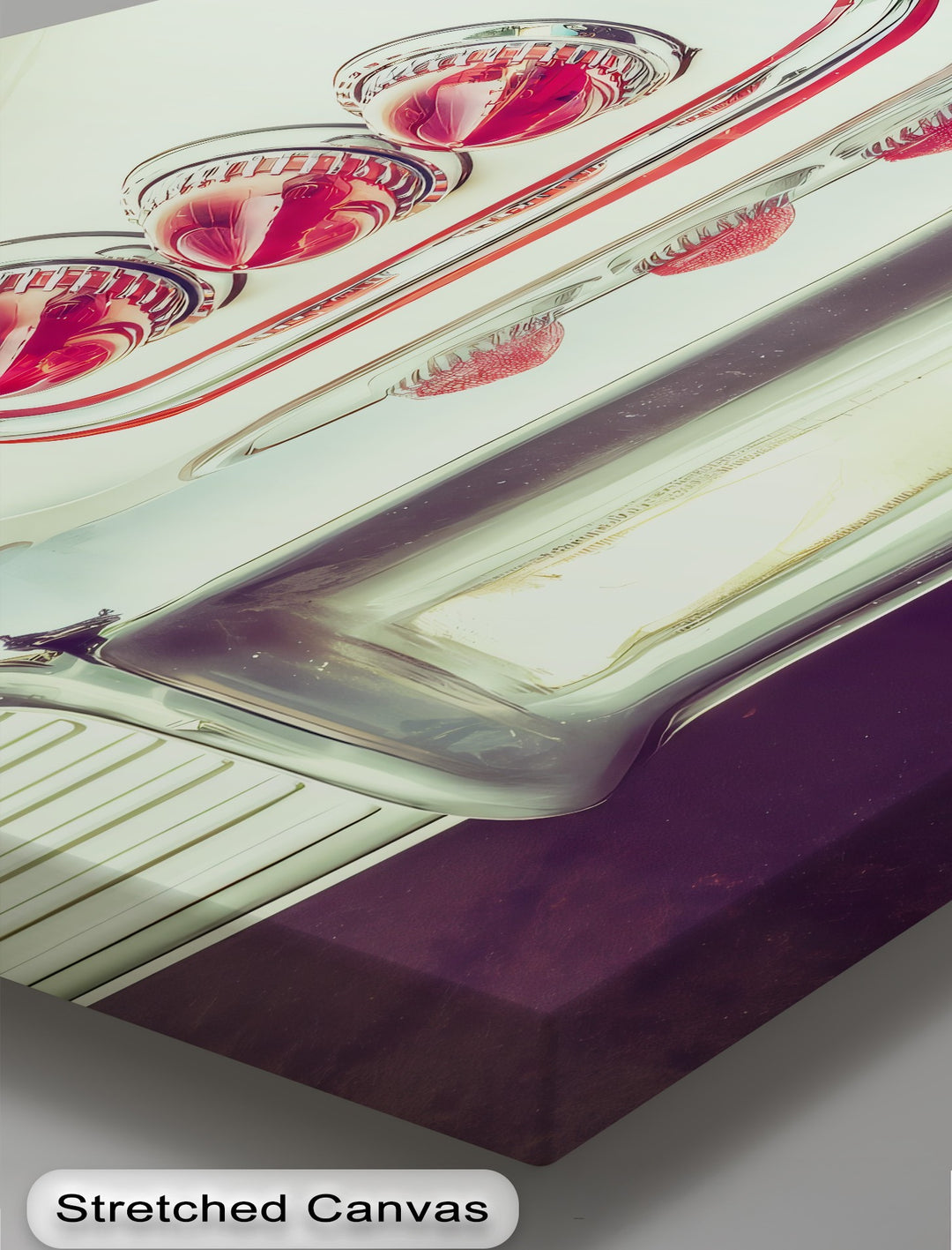 Tail Light Royalty – Classic Chrome Fins Canvas Print