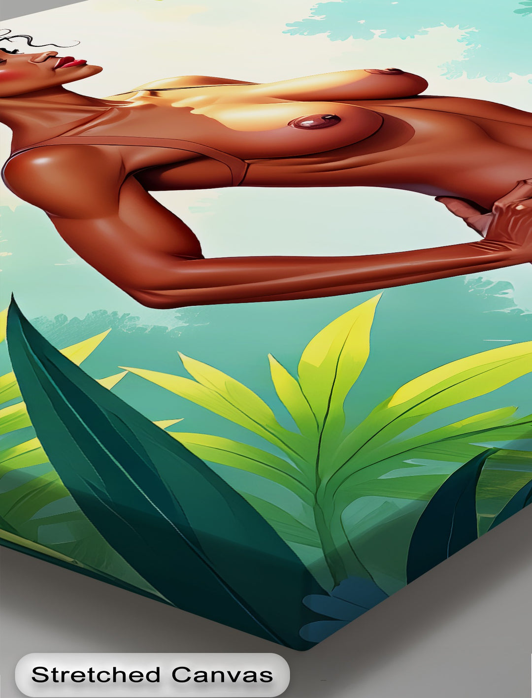 Confident Jungle Woman – Erotic Canvas Wall Art | Oversized Wall Art