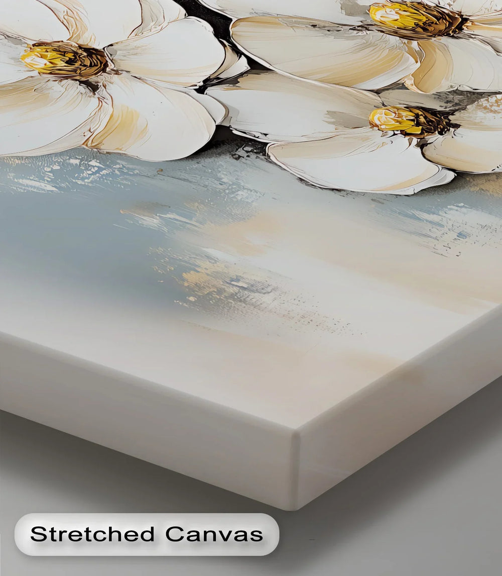 Golden Bloom Trio – Textured Floral Canvas Wall Art - MyPhotoStation