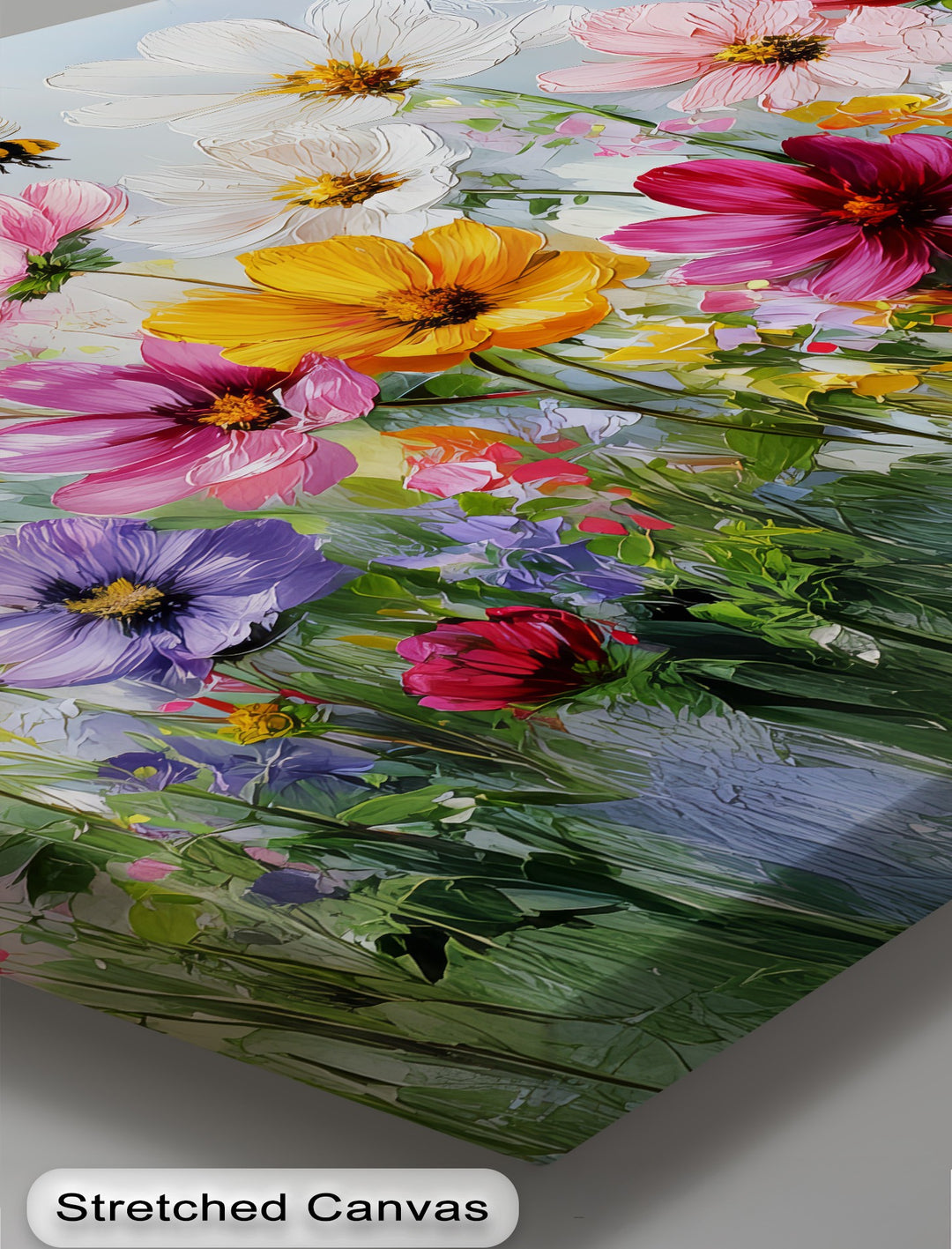 Dancing Blooms – Colorful Wildflower Garden Canvas Print