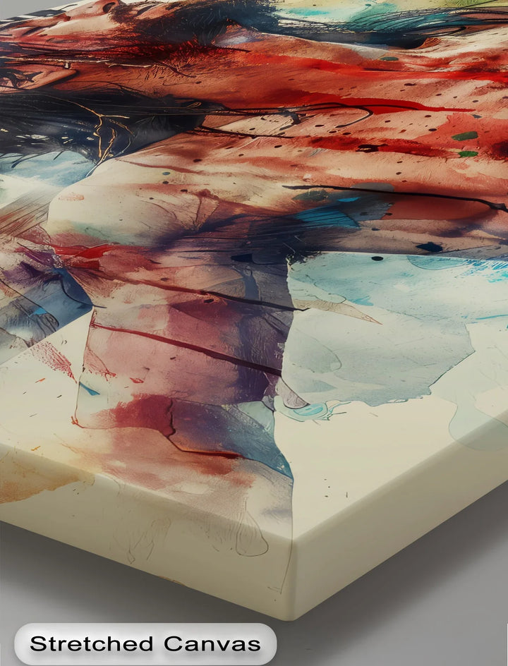 Sacrifice and Glory – Jesus Crucifixion Abstract Canvas Print