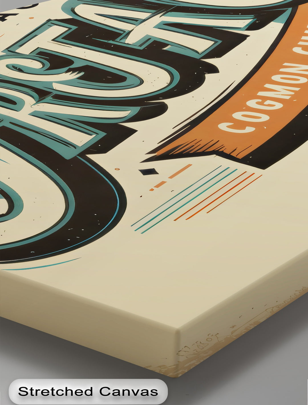 Vintage Lettering Blast – Retro Typography Canvas Print