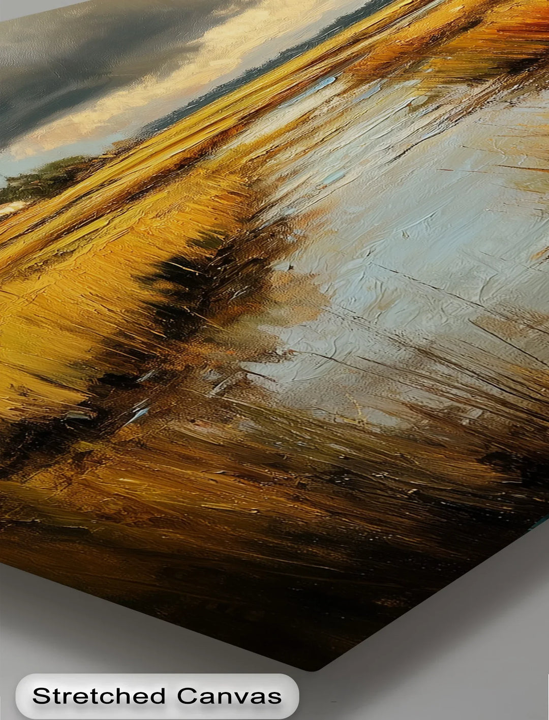 Golden Marshlands – Dramatic Sunset Landscape Canvas Print - MyPhotoStation