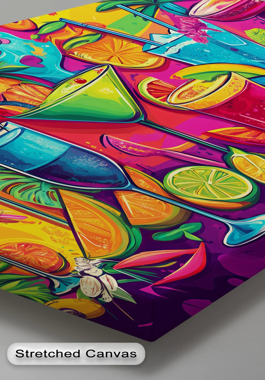 Tropical Cocktail Party – Vibrant Bar Kitchen Canvas Print - MyPhotoStation