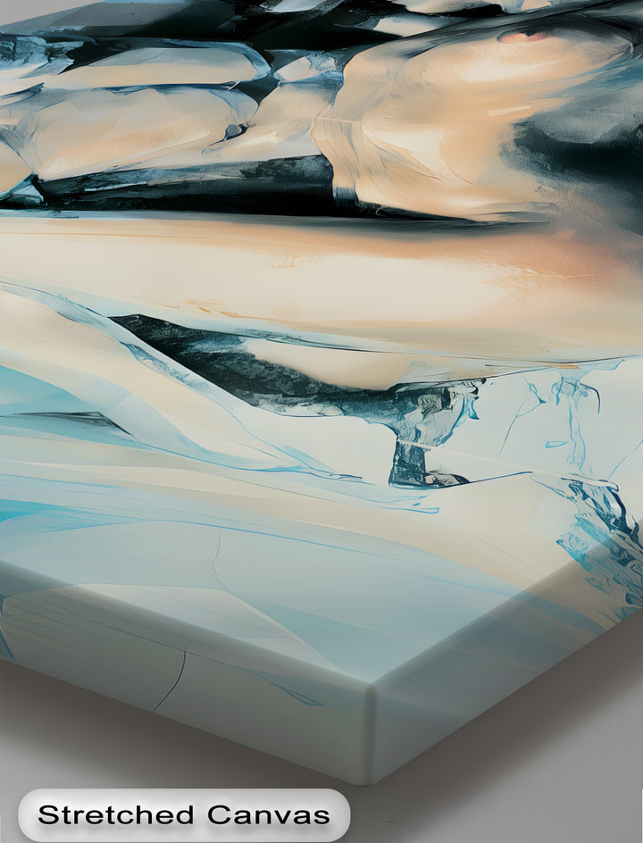 Icy Intimacy – Abstract Erotic Couple Canvas Wall Art | Biggest Canvas