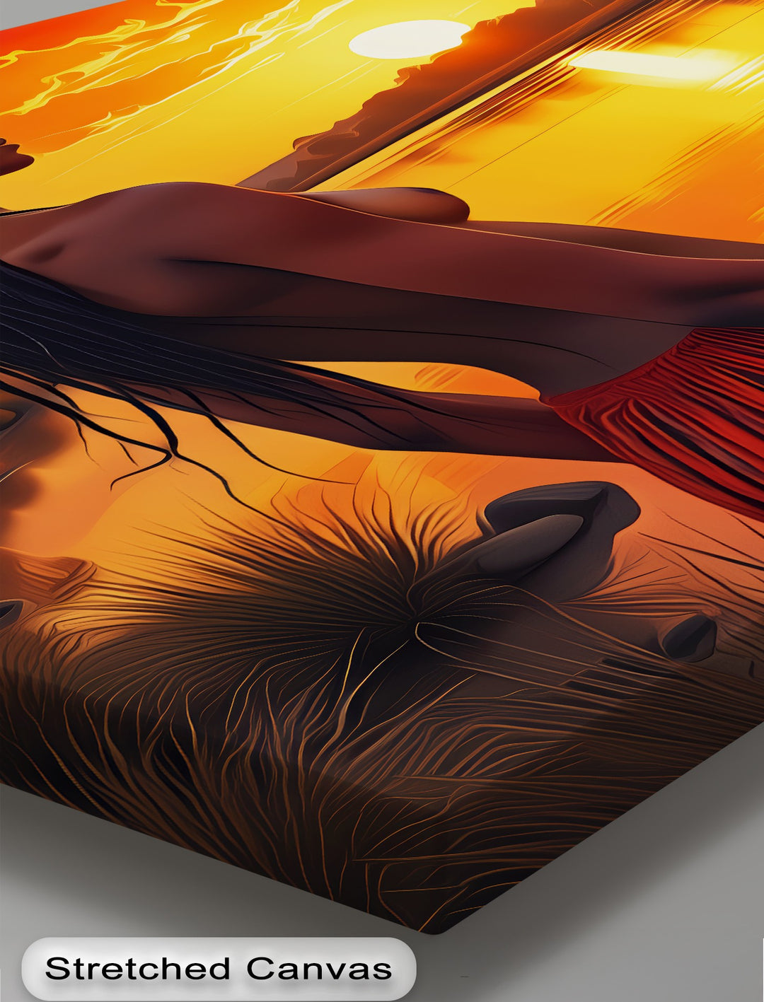 Golden Sunset Nude Woman – Erotic Canvas Art | Biggest Canvas