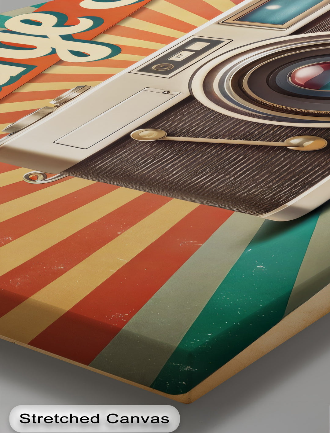 Snapshot Flashback – Retro Camera Burst Canvas Print