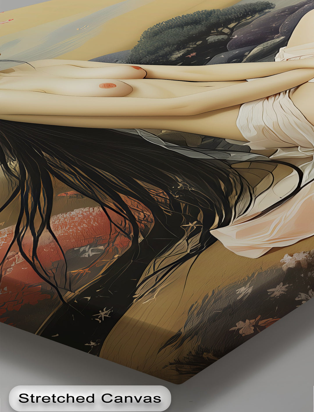 Cherry Blossom Reverie – Erotic Asian Canvas Wall Art | Sexy Wall Art