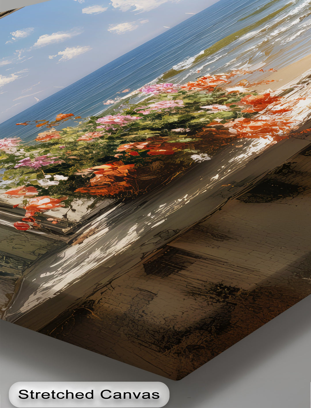 Seaside Serenity – Open Window Ocean View Canvas Print