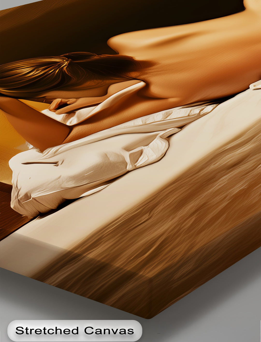 Sunset Reverie – Horizontal Framed Nude Canvas Wall Art | Sexy Art