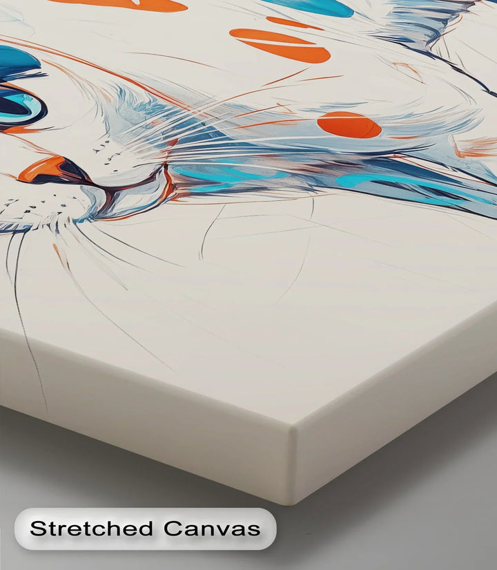 Cosmic Cat – Abstract Pop Art Style Feline Cat Canvas Print - MyPhotoStation