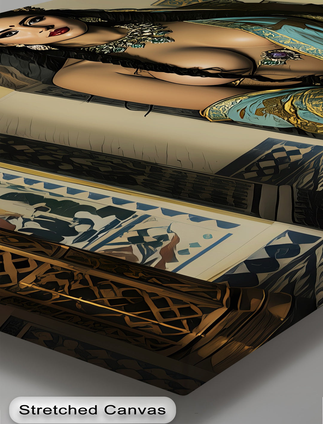Sapphire Sultaness – Exotic Erotic Canvas Wall Art | Naked Canvas Prints