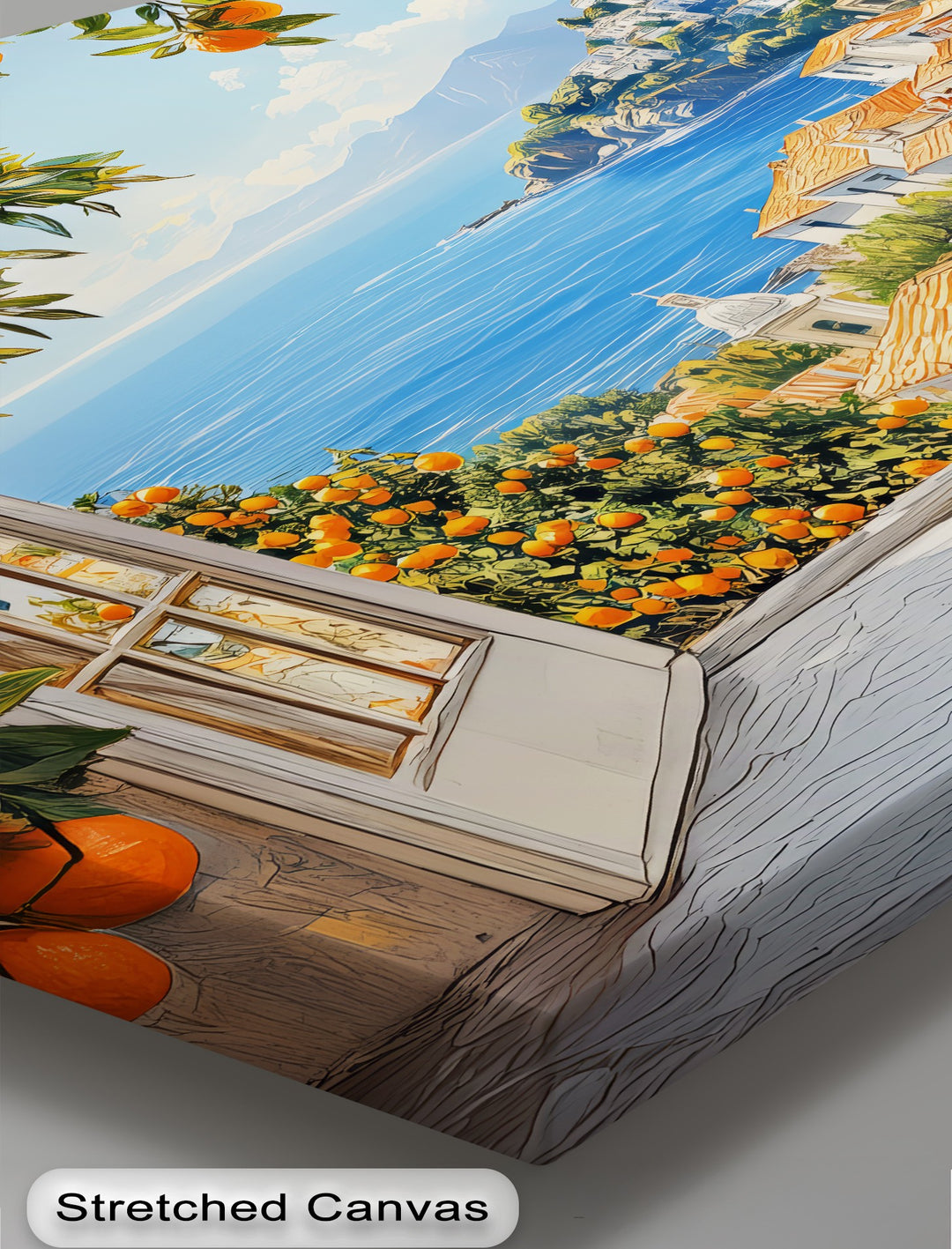 Amalfi Citrus Escape – Mediterranean Orange Grove Canvas Print