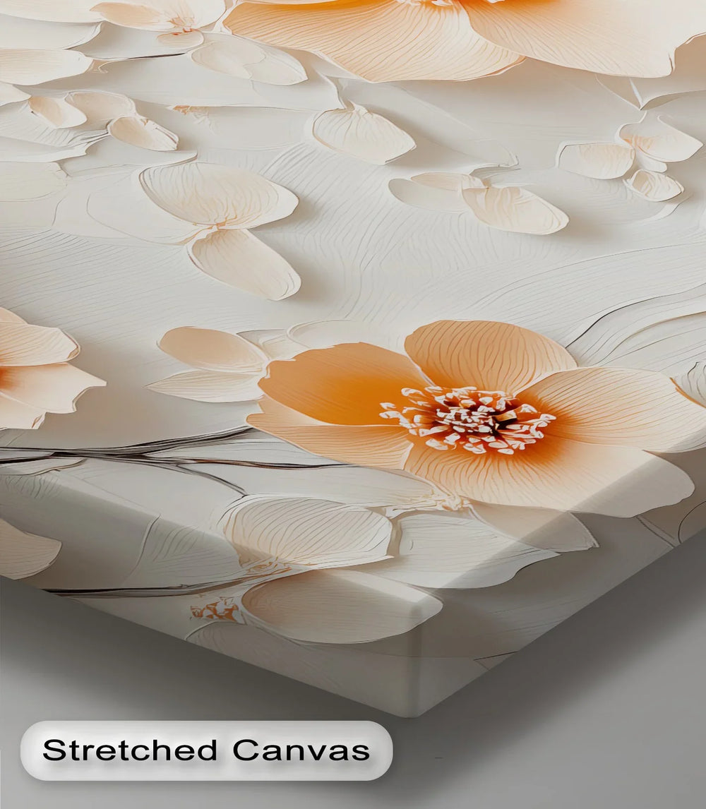 Petal Whispers – serene botanical wall art for bedroom or living room.

