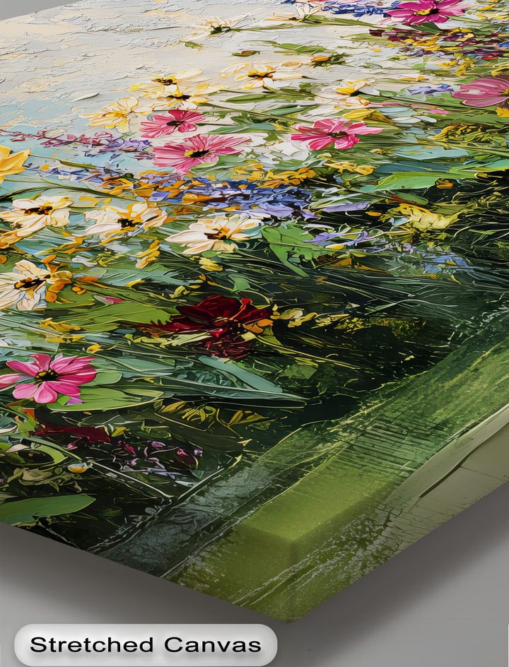 Blossoms in the Breeze – Colorful Wildflower Canvas Print