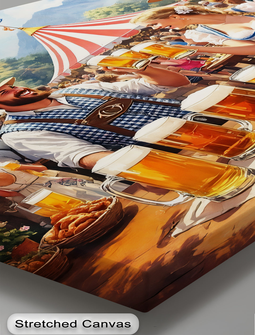 Oktoberfest Celebration – Beer Garden Festival Canvas Wall Art | Canvas Artwork