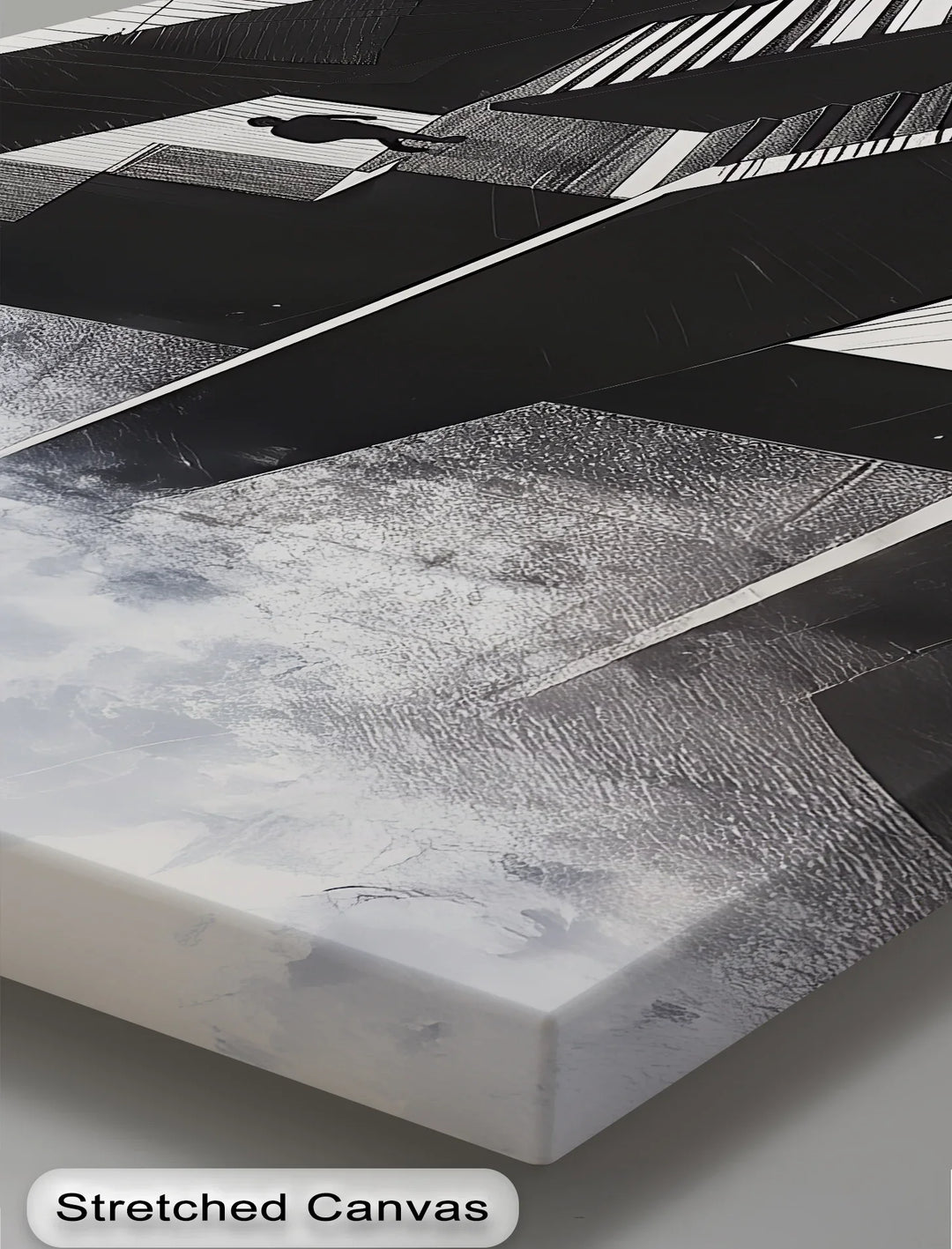 Shadow Stairs – architectural wall art with surreal stair design.

