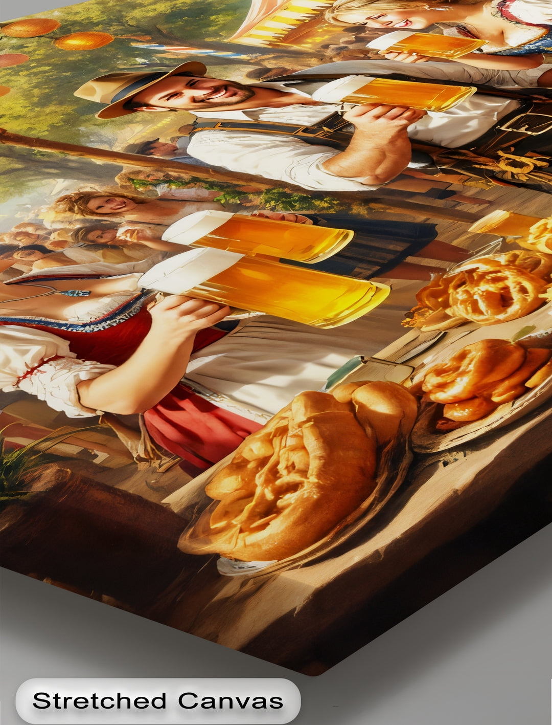 Bavarian Oktoberfest Beer Garden – German Festival Canvas Wall Art | Canvas Art