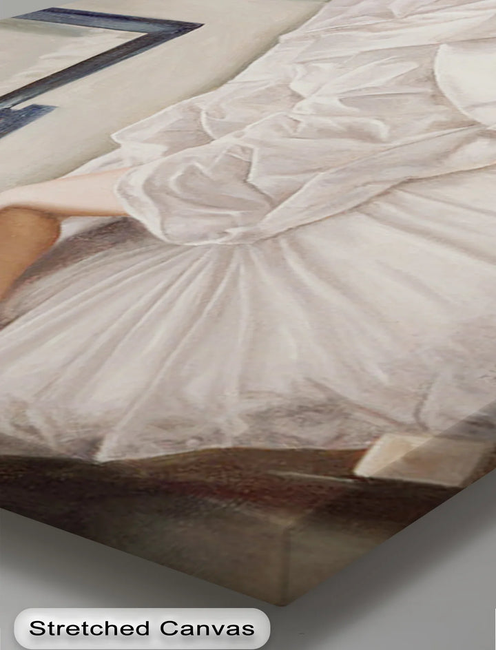 Sunlit Morning – Nude in White Sheets by the Window Canvas Print - MyPhotoStation