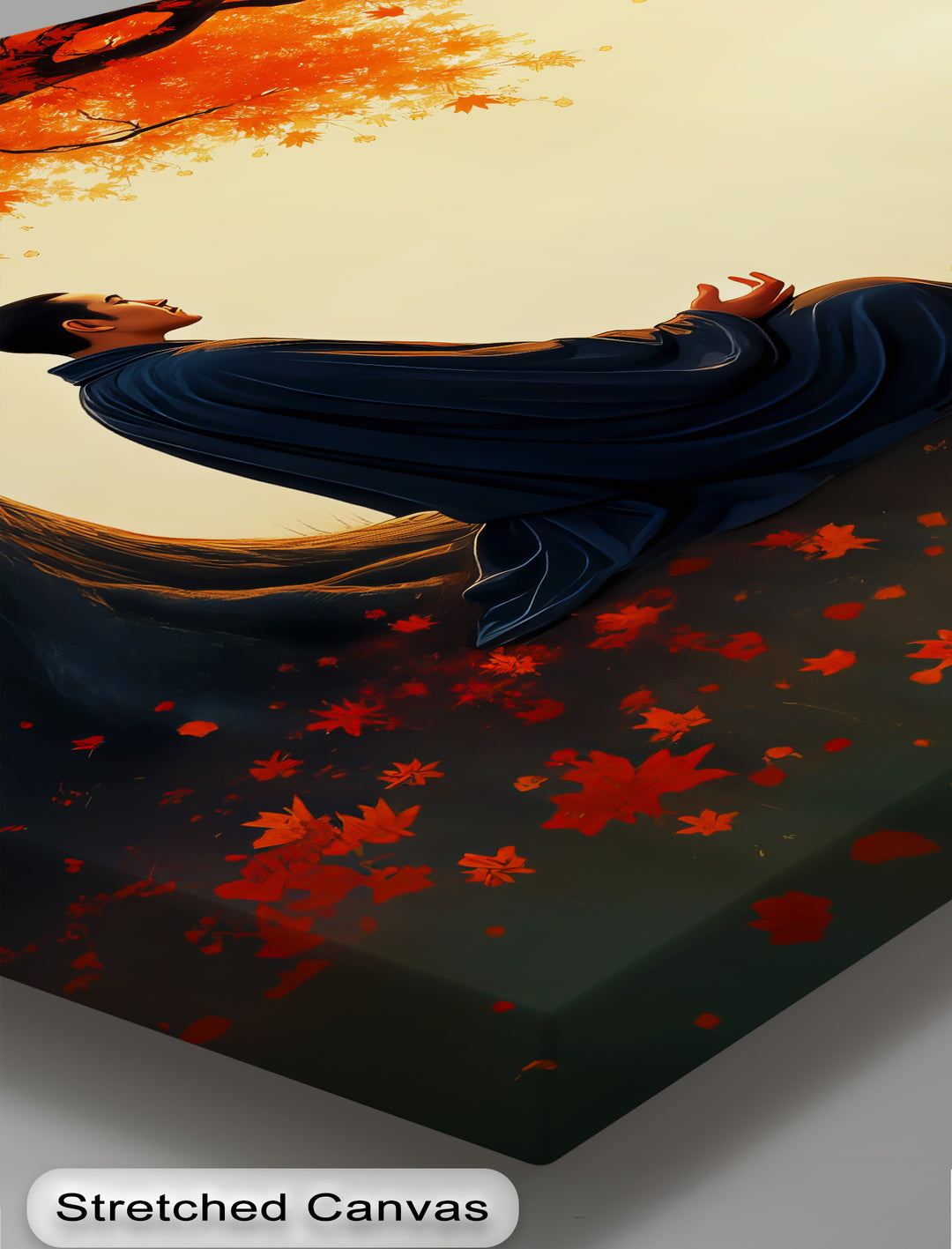 Samurai Meditation Under Maple Tree - Canvas Wall Art | Canvas Prints