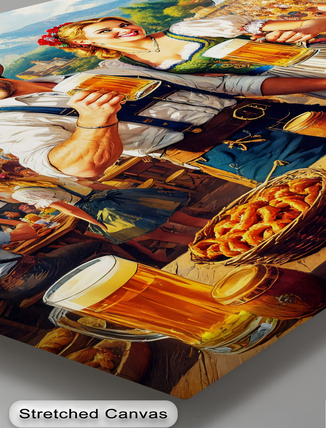 Oktoberfest Celebration – Bavarian Beer Festival Canvas Wall Art | Large Canvas