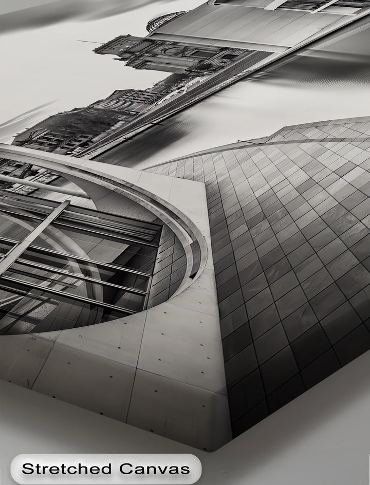 Modern Berlin Architecture – Black and White Canvas Print - MyPhotoStation