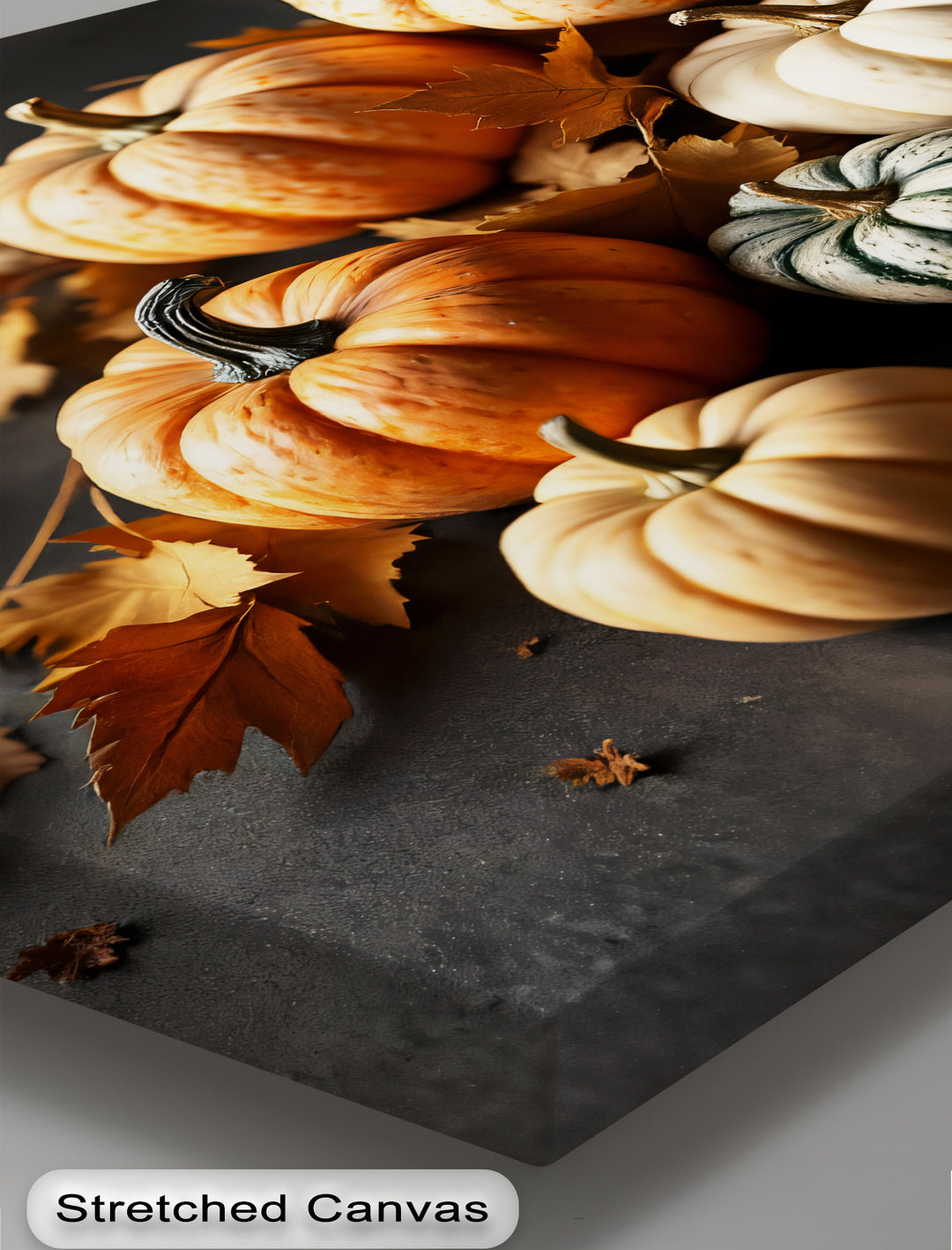 Rustic Charm – Autumn Pumpkins Canvas Wall Art | Framed Artwork