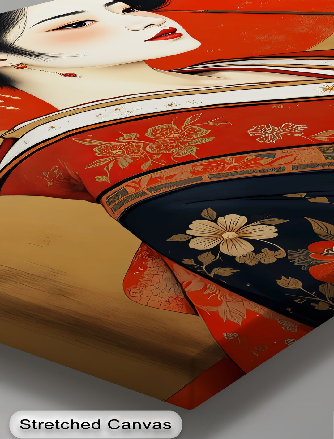 Traditional Japanese Geisha Portrait - Canvas Wall Art | Framed Artwork