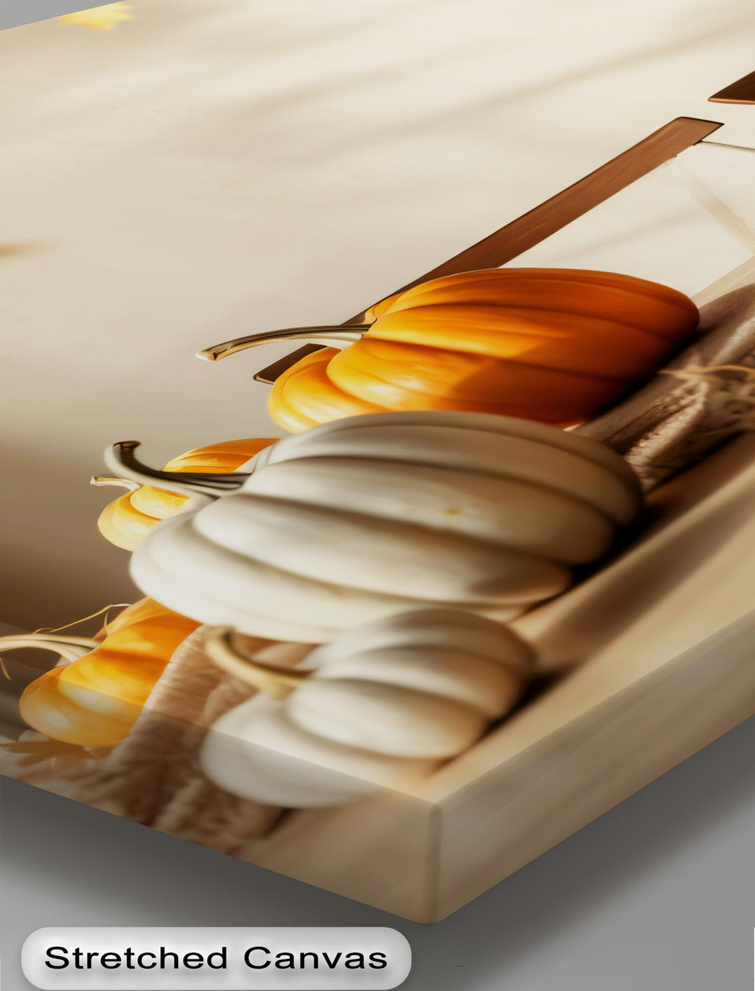 Autumn Serenity – Pumpkin Tabletop Canvas Wall Art | Canvas Artwork