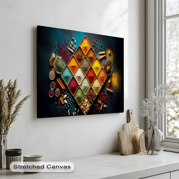 Colorful Spice Grid – Kitchen Canvas Prints - MyPhotoStation
