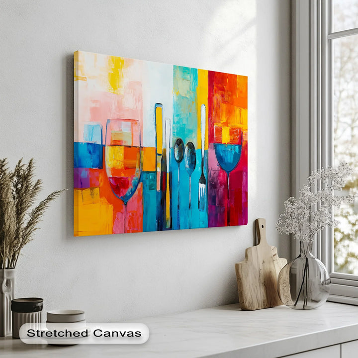 Modern Table Setting – Kitchen Canvas Print - MyPhotoStation